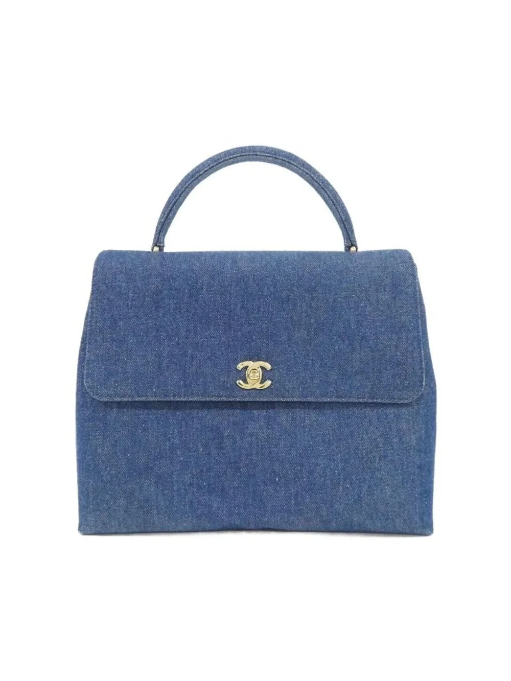 Chanel Vintage Bag Handbag Blue